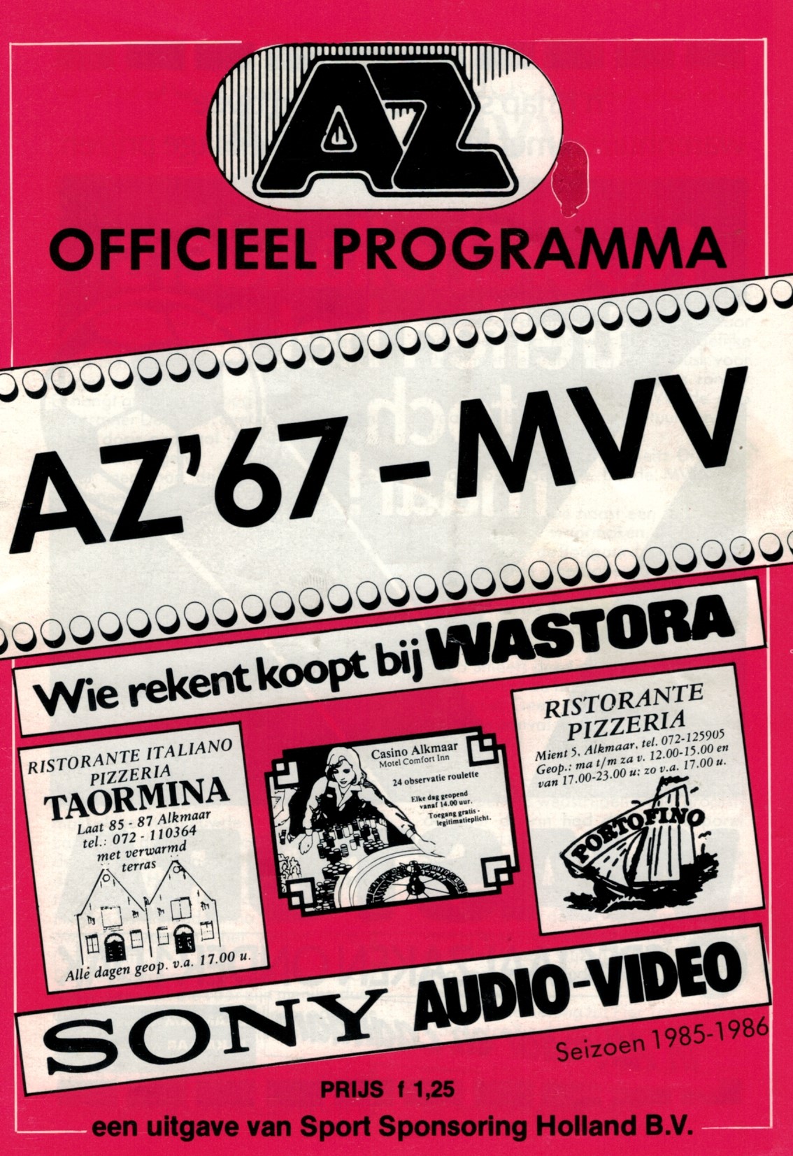 AZ Programma 14-sep-1985 MVV thuis